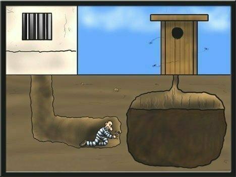 Ausbruch mit Einfall